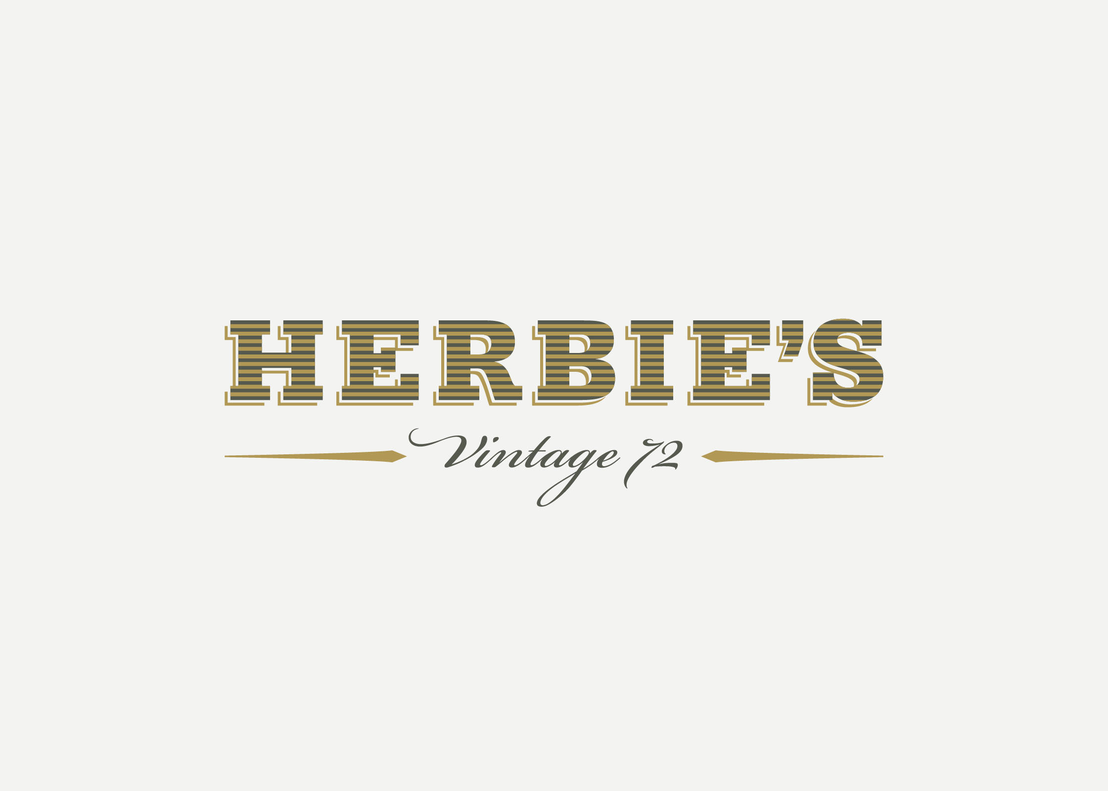 Restaurant logo and typography; Herbie's French-American Bistro.