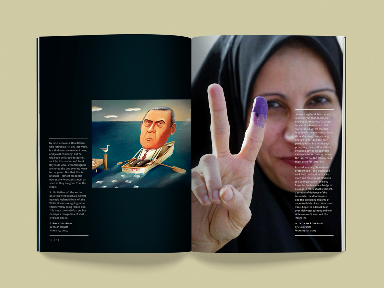 Magazine design; World News Group.