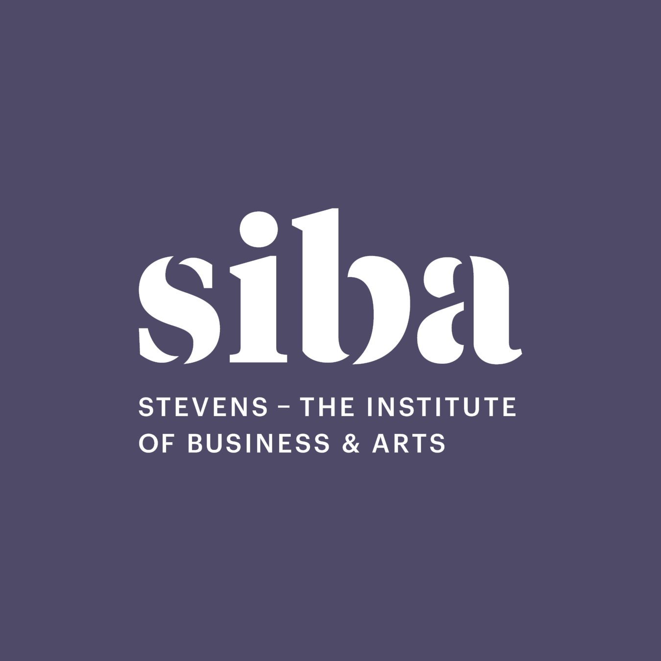 Creative logotype; Stevens Institute of Business and Arts.