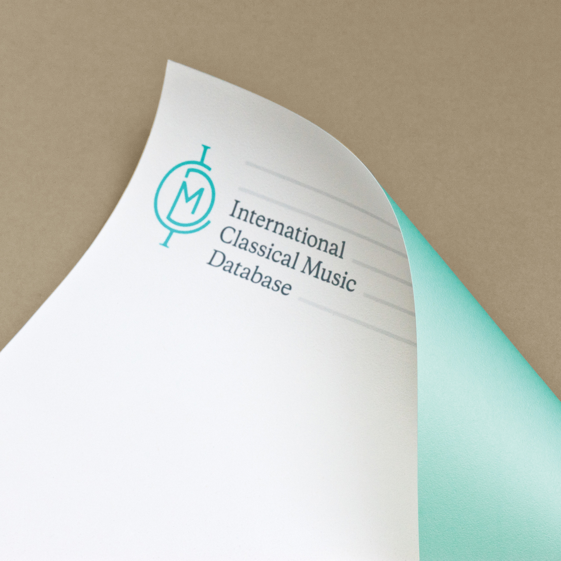 Branded letterhead; International Classical Music Database.